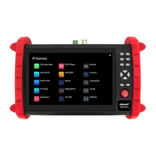 Alpsat IPCX33 7 Ekranlı IPC-ONVIF-AHD-CVI-TVI-HDMI-Analog Girişli Cctv Kamera Test Cihazı